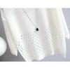 Fashion Ice Silk Women Knitted Vest Spring Summer Hollow Out Thin Bottoming Sling Streetwear Clothing Shirt