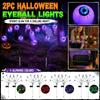 2er Halloween Augapfel Lichter Außen Dekorative Pfähle mit Mehreren LED-Augen an Flexiblen Armen für Gartenwegbeleuchtung und Partydekoration