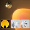 Magnetic Cordless Led Wall Lamp Touch Switch Rechargeable Night Light 360° Rotatable Sunset Projection Light Ambient Light