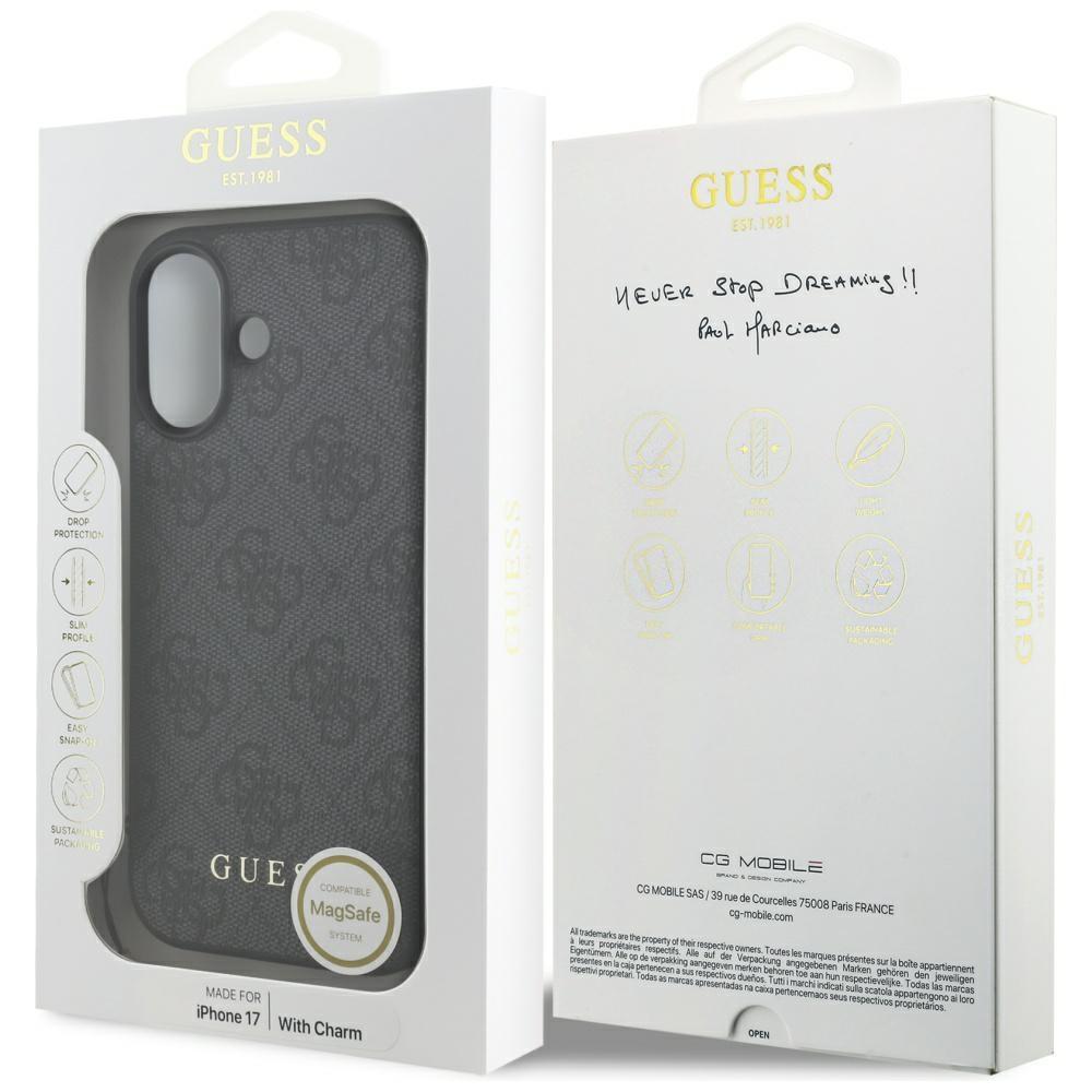 Guess 4G Charms Collection MagSafedo iPhone 17 Case Black