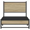 Vidaxl Metal Bed Frame, Without Mattress, Sonoma Oak, 90X200 Cm