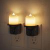 JandCase Flameless Candle Night Light, 2 Pack Night Lights Plug Into Wall