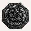 Keltischer Knotenkreis - Triquetra Symbol Regenschirm, Tragbarer 3-Fach-Regenschirm für Männer & Frauen, Weihnachtsgeschenk ES