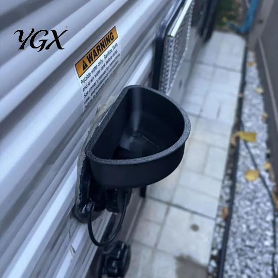Camping Water Container RV Inlet Funnel 3.54-in Wide Mouth Bucket Design for Easy Filling Hands-Free Swivel Locking Mechanism Durable PLA Material