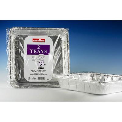 Aluminiumschalen 60oz / 227 x 227 x 38mm 2er-Pack 1013
