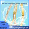 Elegant Gold-Plated Titanium Steel Women's Bracelet - Exquisite European & American Design