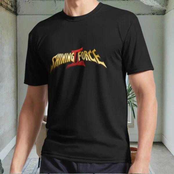 New Shining Force II (Gold Active Logo Men s Black T shirt Funny Size S to 5XL 4XL