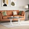 Vidaxl X-Shaped Coffee Table Legs 2 Pcs. White Steel