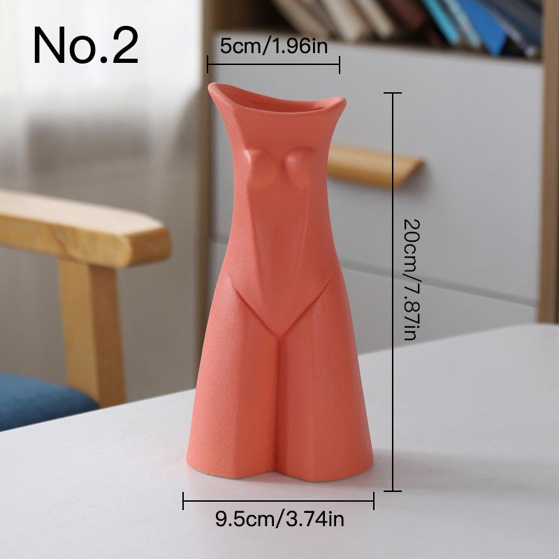 Abstract Human Vase Ceramic Hydroponic Vase Flower Arrangement Home Decor Desktop Art Ornament Garden Decoration