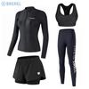 Womens Long Sleeve UPF 50 Rash Guard Swimsuit With Chest Pad Snorkeling Surfing Jellyfish Protection
