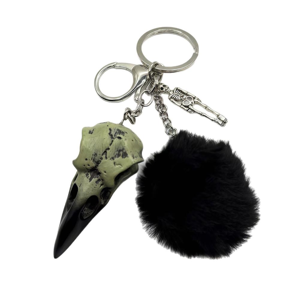 Dark Aesthetic Resin Skeleton Keychain Lightweight Carabiner Clip Multi Purpose Bag Charm Halloween Gift Choice
