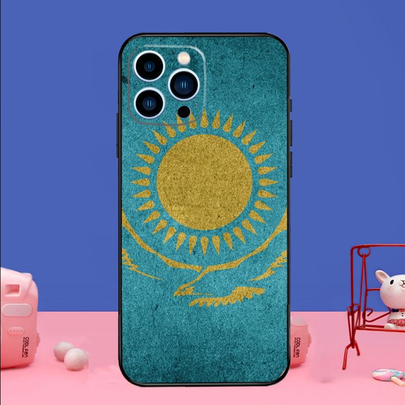 

Kazakhstan flag Phone Case For iPhone 17 16 14 13 12 11 15 Pro Max mini 15 16 Plus 16e 17 Air Bumper Cover iPhone 13 Pro