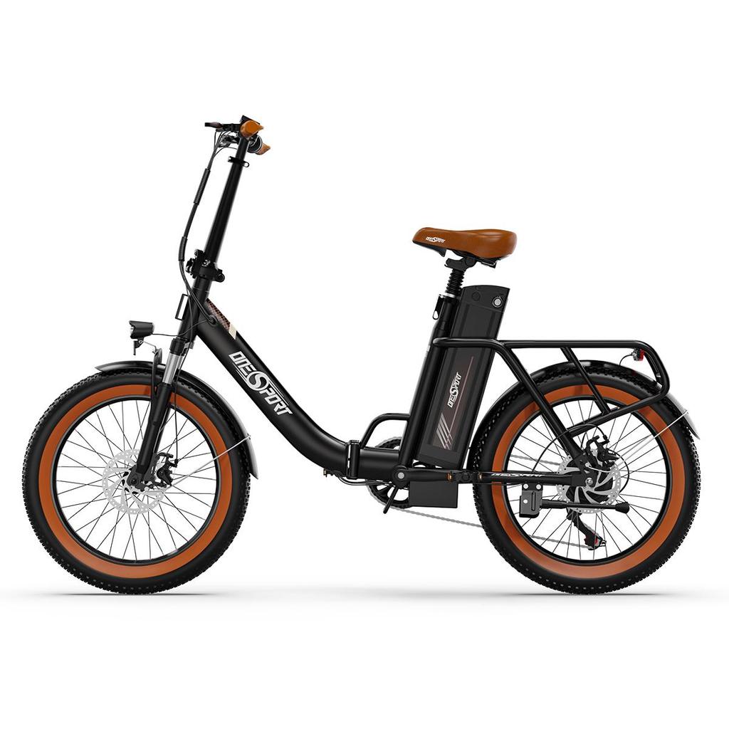 ONESPORT OT16-2 Electric Bicycle Adults  250W Brushless Motor 48V17Ah Lithium Battery 20×3.0 Inch Wide Tires Ideal for Urban & Light Off-Road Rides