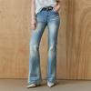 Vintage Wash Stretch Bootcut Denim Pants Ze05ql001na