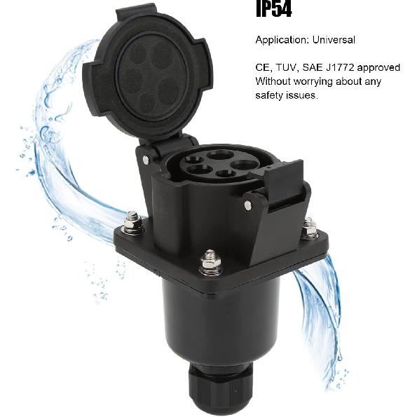 Acouto Type 1 EV Socket Energy Vehicles AC Socket Holder Level 2 Single Phase 240V 16A 32A Universal CE TUV SAE J1772 Approved