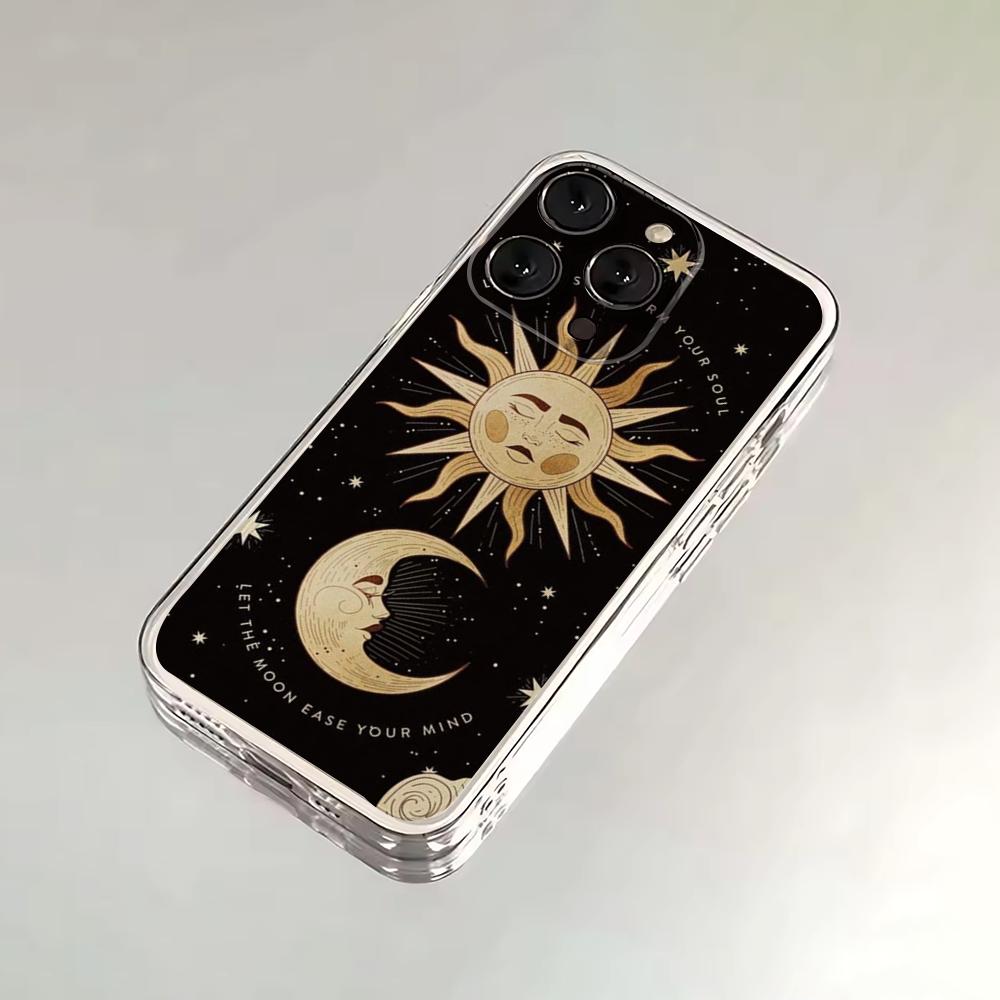 Witches Moon Tarot Mystery Phone Case For iPhone 16,15,14,13,12,11 Plus,Pro,Max,XR,XS,X,7,8 SE,Mini Transparent Silicone Soft