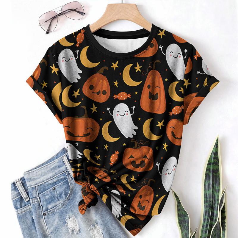 

Женская футболка с 3D-принтом, круглым вырезом и короткими рукавами, летняя, повседневная, свободного кроя, легкая 6XL