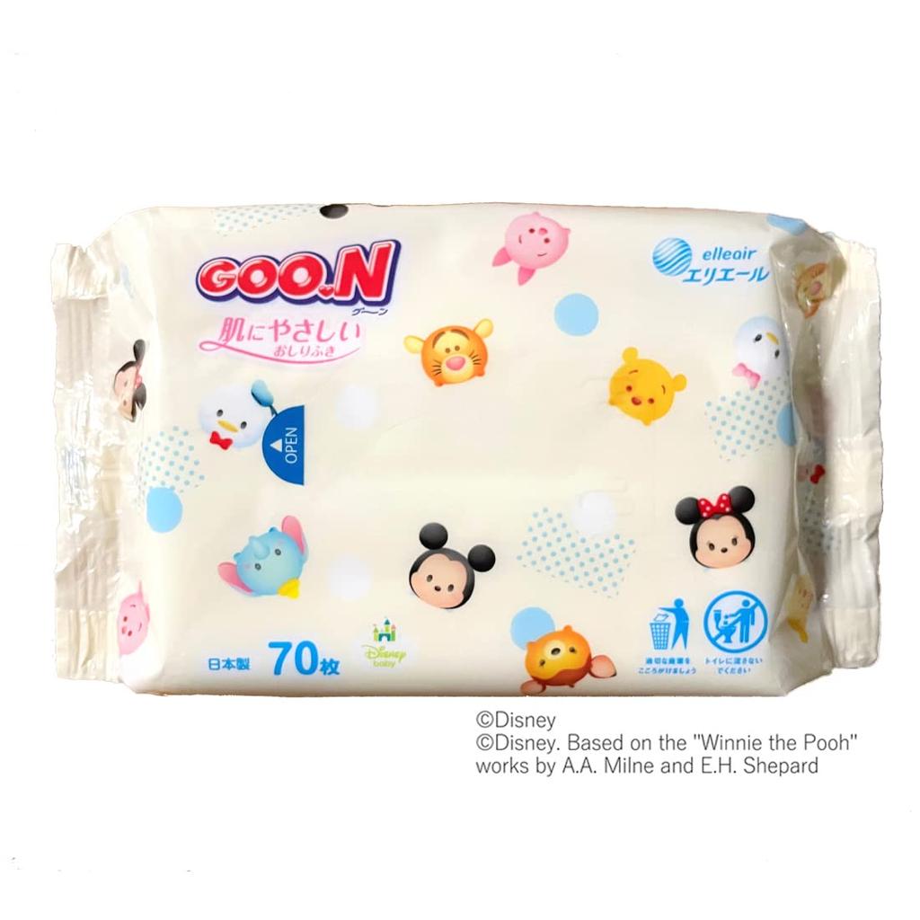 Baby Goon Baby Wipes Tap Rich 1680 Sheets Sheets X 24 In [Refill Wipes] Skin-friendly (70 Pieces) [Sold Case] <Disney Design>