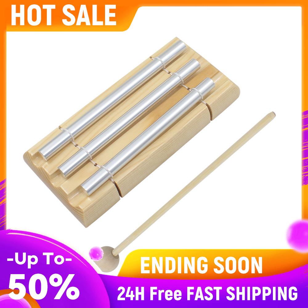 Healing Mindfulness Chime with Mallet Trio Hand Chime Long Resonance Energy Musical Chime Pure Tone for Sound China Mainland
