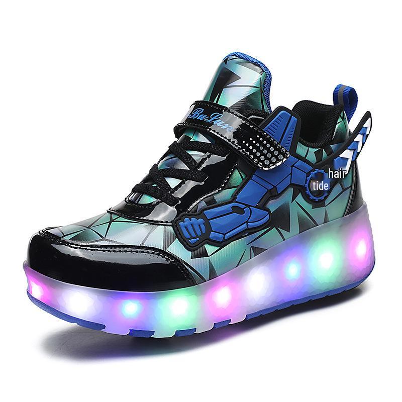 Cross-Border LED Charging Roller Shoes for All Ages - Wheel Shoes In Stock