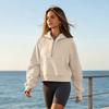 Women's Half Zip Hoodie Cropped Casual Pullover for Athletic Wear