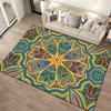 Colorful Mandala Pattern Carpet with Geometric Floral Design, Large Rug Suitable for Use As an Anti-slip for Living Room Bedroom Sofas