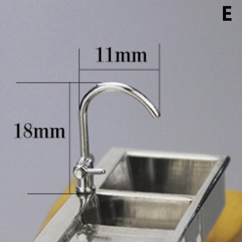 New 1/6 Scale Miniature Kitchen Sink Lavatory Wash Basin Faucet For Blyth Barbies Dollhouse Furniture Toys Accessories