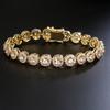 ZAKOL European And American Fashion Round AAA Zircon Bracelet Bangles Unisex Punk Style Hip-hop Jewelry