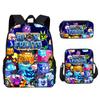 Zaino Scolastico con Stampa Moda Blox Fruits, Astuccio, Borsa a Tracolla, Set da Tre Pezzi, Zaino Scolastico ad Alta Capacità di Grande Valore.