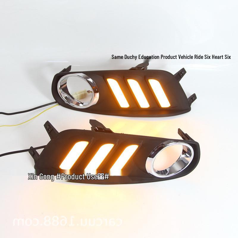 2012-2015 Nissan Tiida Mustang-Style Flowing Tri-Color Daytime Running Lights