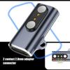 USB C to 2-Pin Magnetic Adapter for Bone Conduction Earphones 2.8mm Feature Blue Light and Aluminum Housing