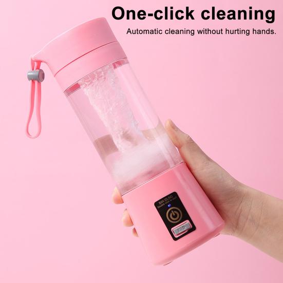 Portable Blender USB Rechargeable Cordless Mini Blender Shakes Juicer with 6 Stainless Steel Blades BPA-Free Blending Machine