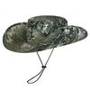 New Leaf Camouflage Outdoor Bucket Hats For Women Men Big Brim Drawstring Cap Panama Sunhat Hiking Fishing Hat Fisherman Caps