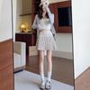 2026 Women's Gray Wool Pleated A-Line Skirt - High Waist, Spring/Autumn Collection