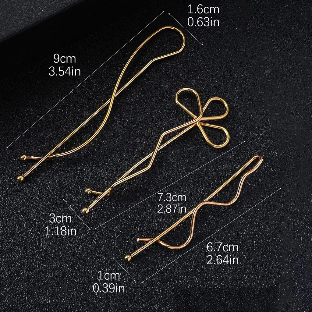 3pcs Fashionable Simple Versatile With Broken Hair Edge Clips Girl Bangs Hair Twist Clips Accessories