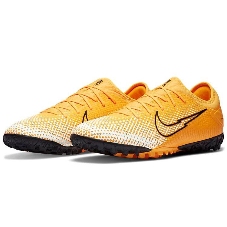 Nike Mercurial Vapor 13 Pro Comfortable Professional Low Top TF Men Soccer Shoes Black Yellow AT8004-801
