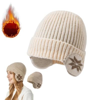 Insulated Warm Knit Cap Windproof Knitted Beanie Universal Fit Ear Protection Hat  Winter Cycling