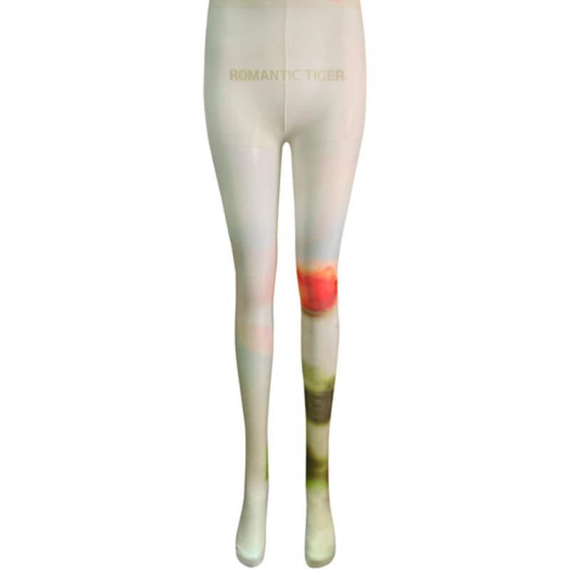 

Romantic tiger Vague red rose tights Free