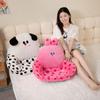 Rabbit Dog Cat Animal Backrest Plush Cushion Decoration Kids Gift Chair Cushions