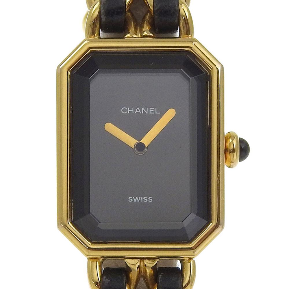

CHANEL Premiere L Watches H0001 blackDial Plated Gold/Embossed Leather Quartz Analog display Women Used