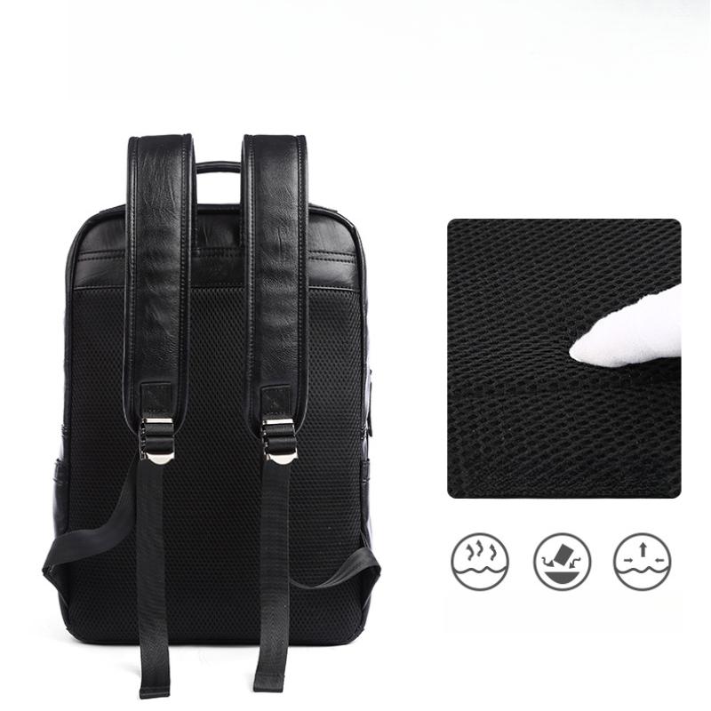 Męski Plecak Plecak ze Skóry PU Duże Plecaki na Laptopa Męski Czarny Tornister dla Nastolatków Chłopców