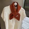 Vintage Hollow Knitted Cross Small Scarf Lazy Perforated Scarf Neck Pack Wear Versatile Scarf Decoration