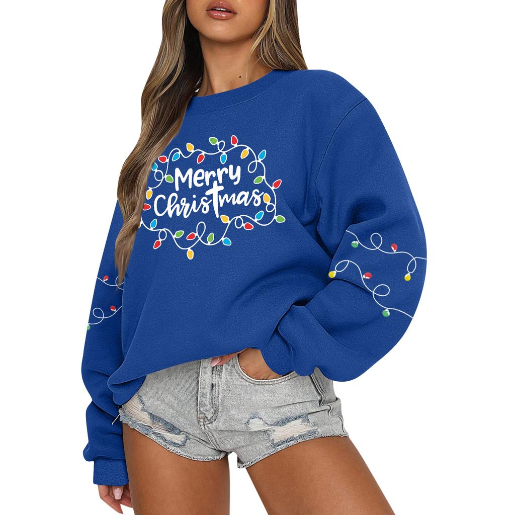 Women  Tops Women's Long Sleeve Sweatshirt Casual Crewneck Loose Fit Pollover Fleece Tops