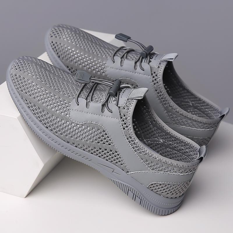 Fashion Ultra-light Loafers Non-Slip Soft-Soled Mens Mesh Casual Shoes Breathable Men Slip on Flats Comfy Summer Walking Shoes Moccasins