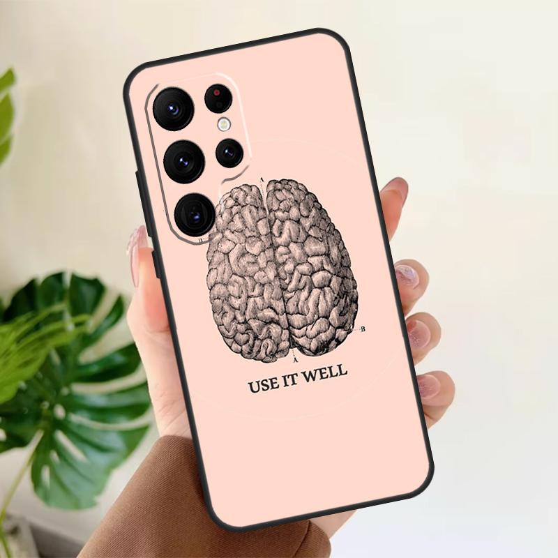 Medizinische menschliche Organe Gehirn Weiche Hülle Für Samsung Galaxy S24 Ultra S21 S22 S23 S25 Plus S20 FE S9 S10 S23 FE Handyhülle