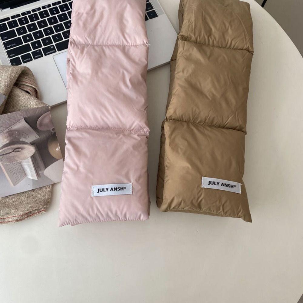 Warm Wrap Korean Style Scarf Solid Color Autumn Winter Shawl Scarf Fashion Down Neck Scarf Outdoor