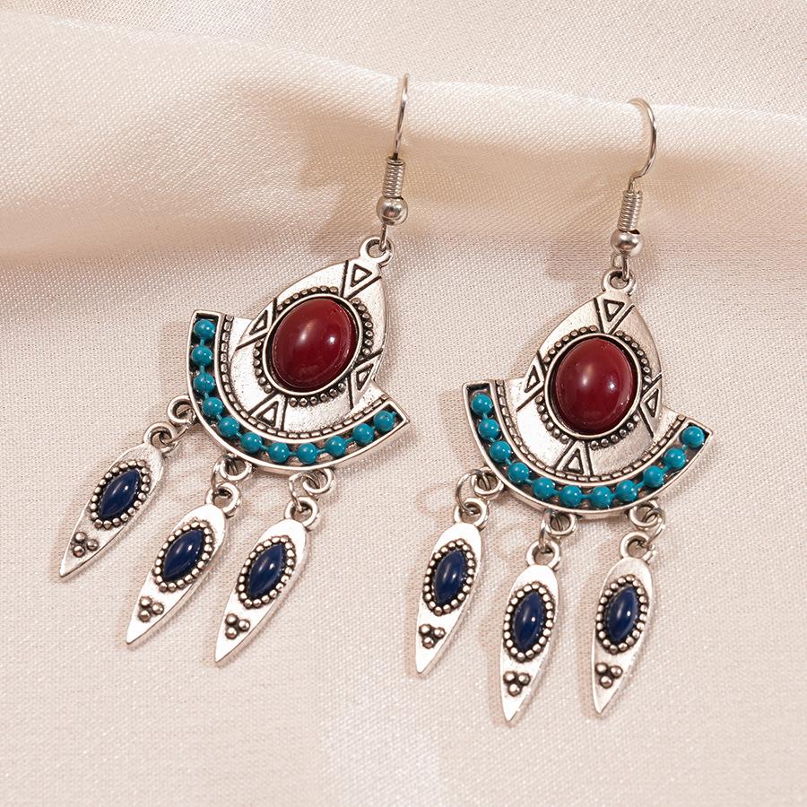 Luxuriöse Rote Blume Quastenohrringe: Stilvolle, Hochwertige Statement-Ohrstecker für Damen