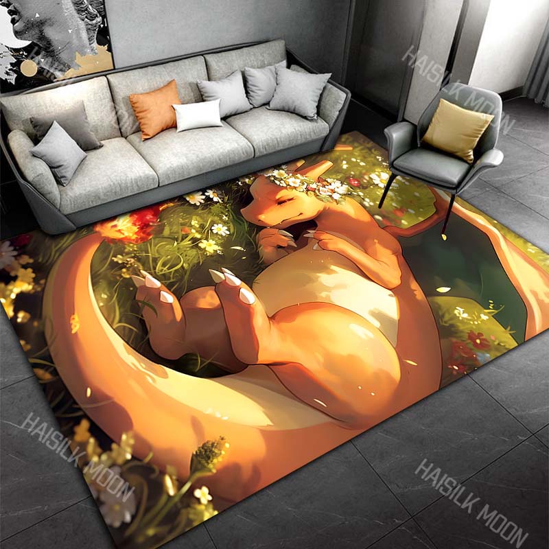 17Styles Monsters C-Charizard Carpet for Living Room Bedroom Kid's Room Game Room Home Decor Area Rug Non-slip Mat Potdemiel