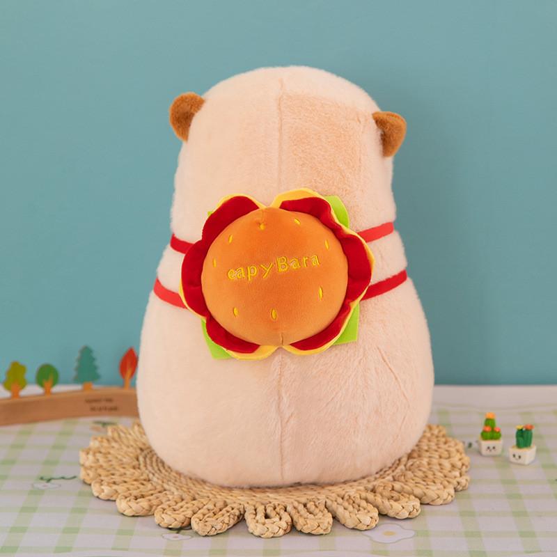 Burger Fries Capybara Apron Shaped Plush Doll Childrens Birthday Gift Home Decor