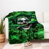 "Joker Money Green Art Print Poster"Blanket Flannel Throw Blanket for Sofa, Bed, Travel, Camping, Office